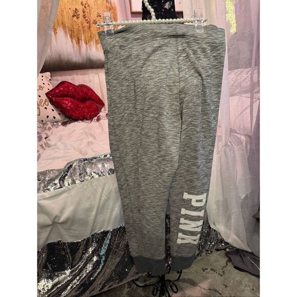 vS Pink grey lace up hooded sweatshirt& matching lace up joggers sweatsuit  trac - Picture 13 of 13